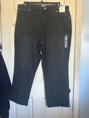 NWT Sonoma high rise straight leg black jeans size 18W